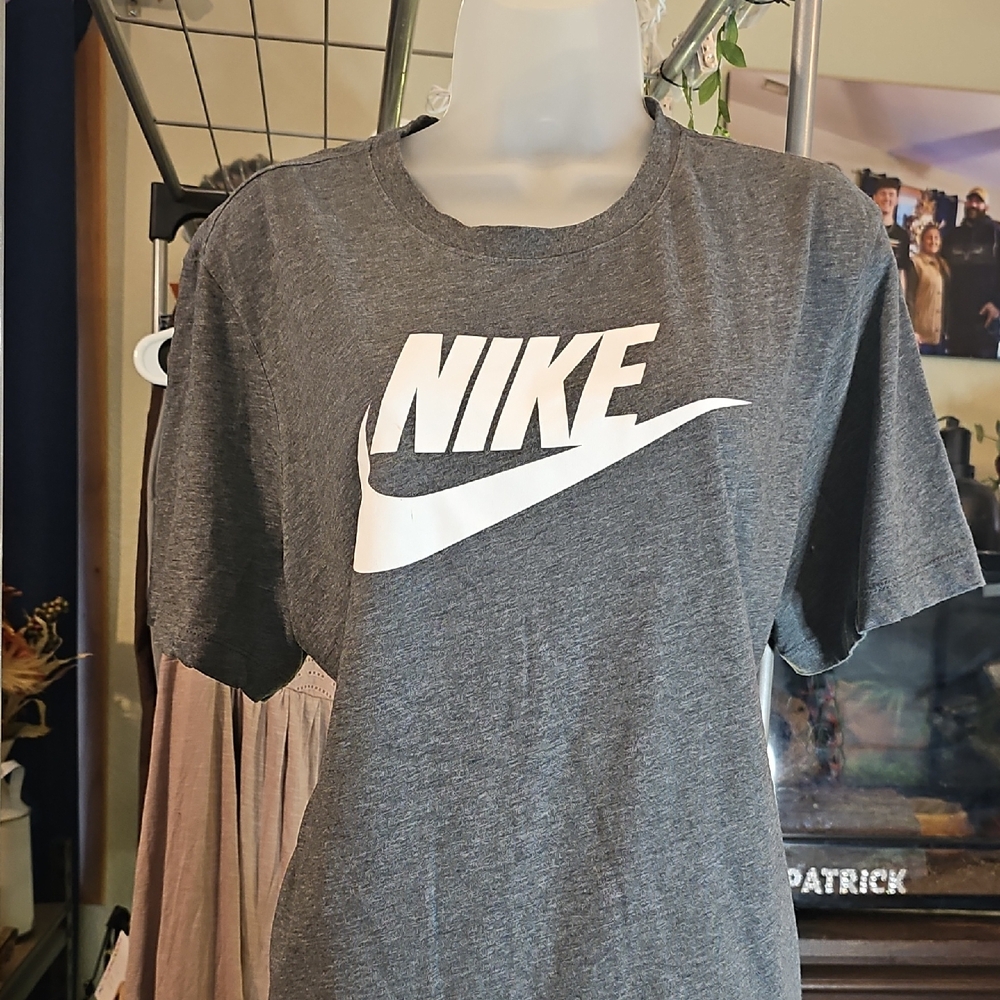 Nike Charcoal Tee with White Logo